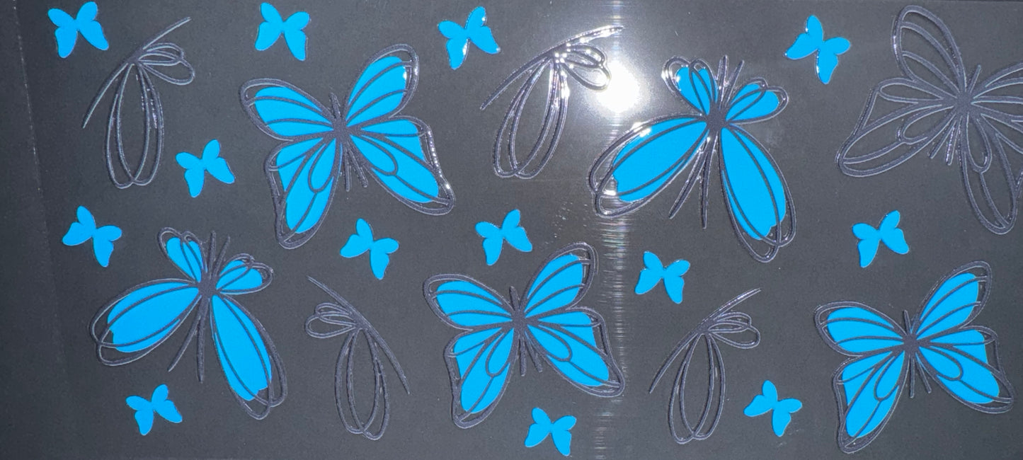Pencil blue butterflies