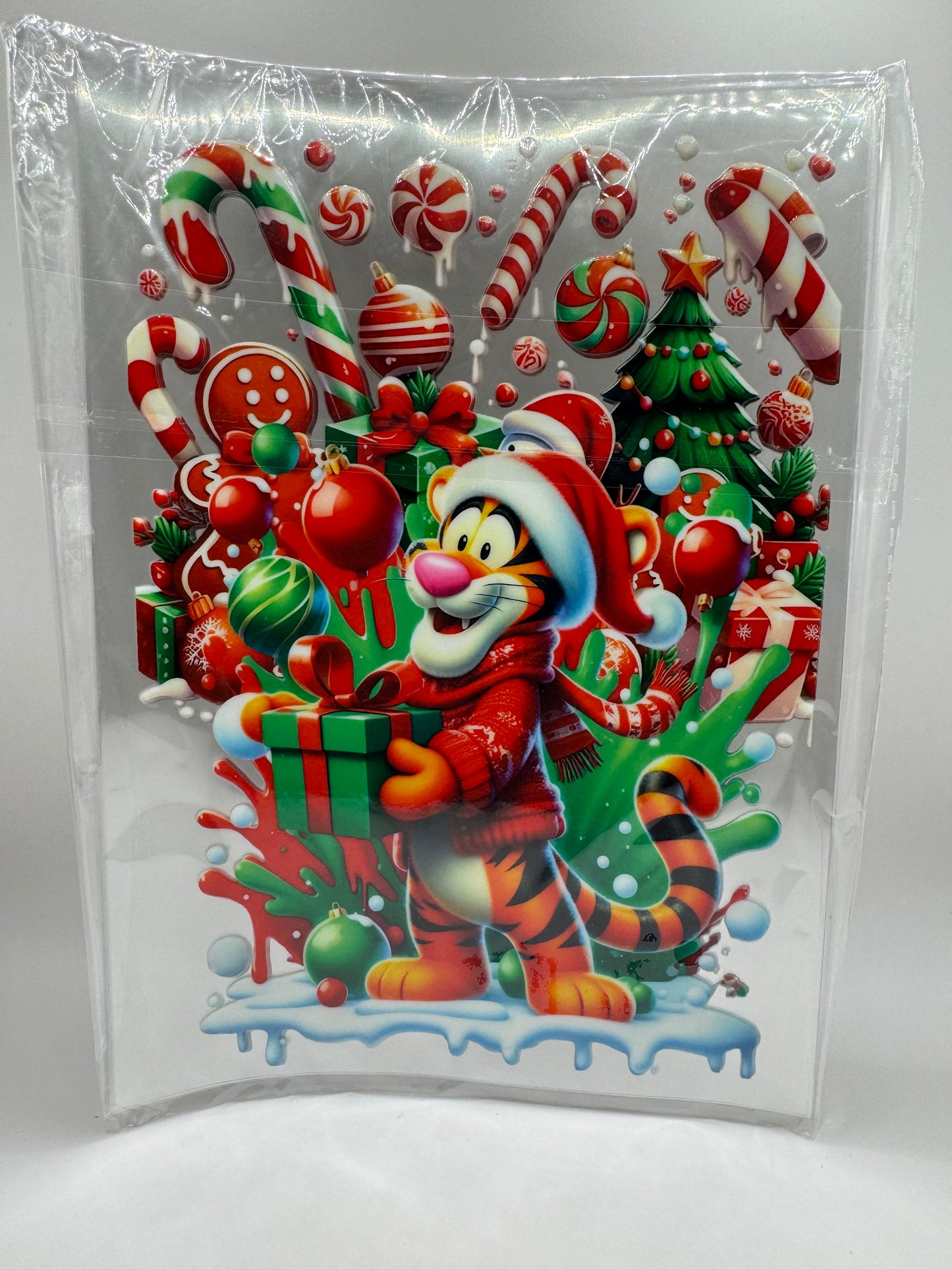 striped tiger with gifts Journal cover