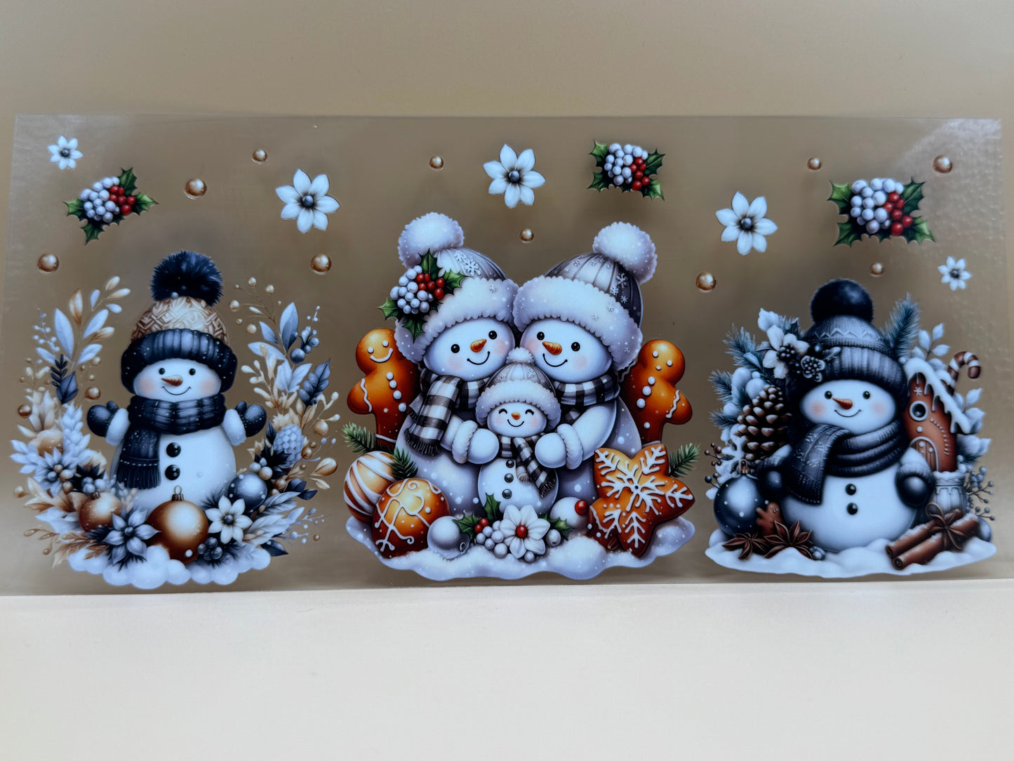 Family of snowman 16oz UVDTF