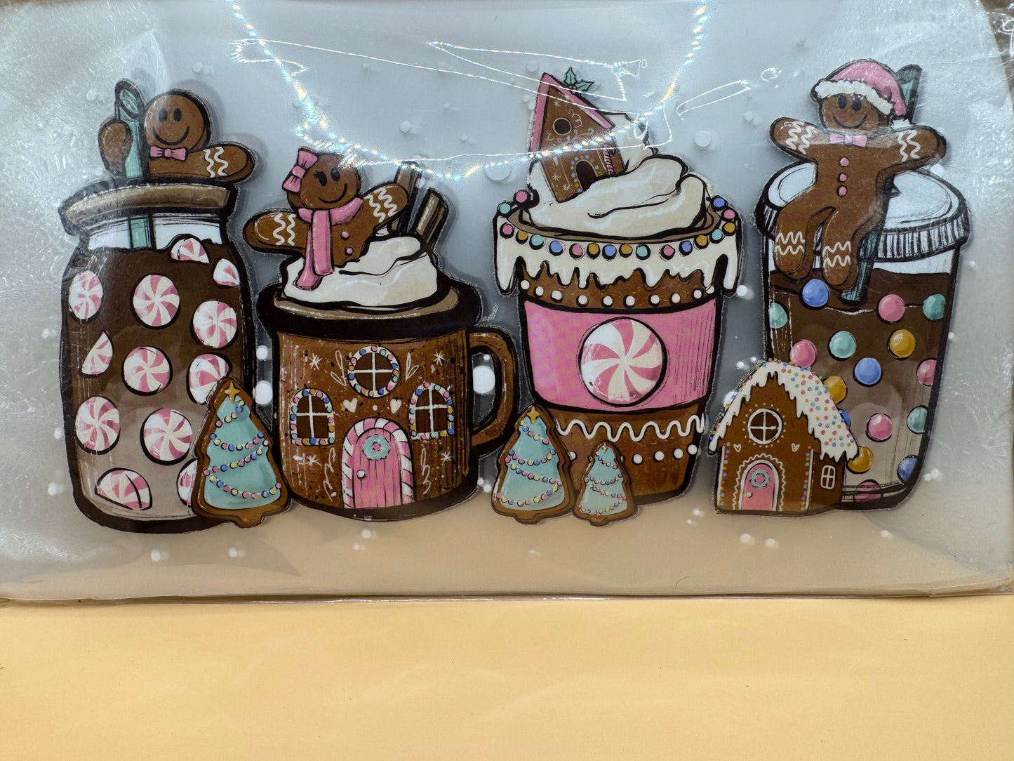 Gingerbread pink peppermintlattes- kids non glitter
