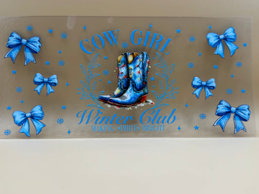 Cowgirl winter club glitter
