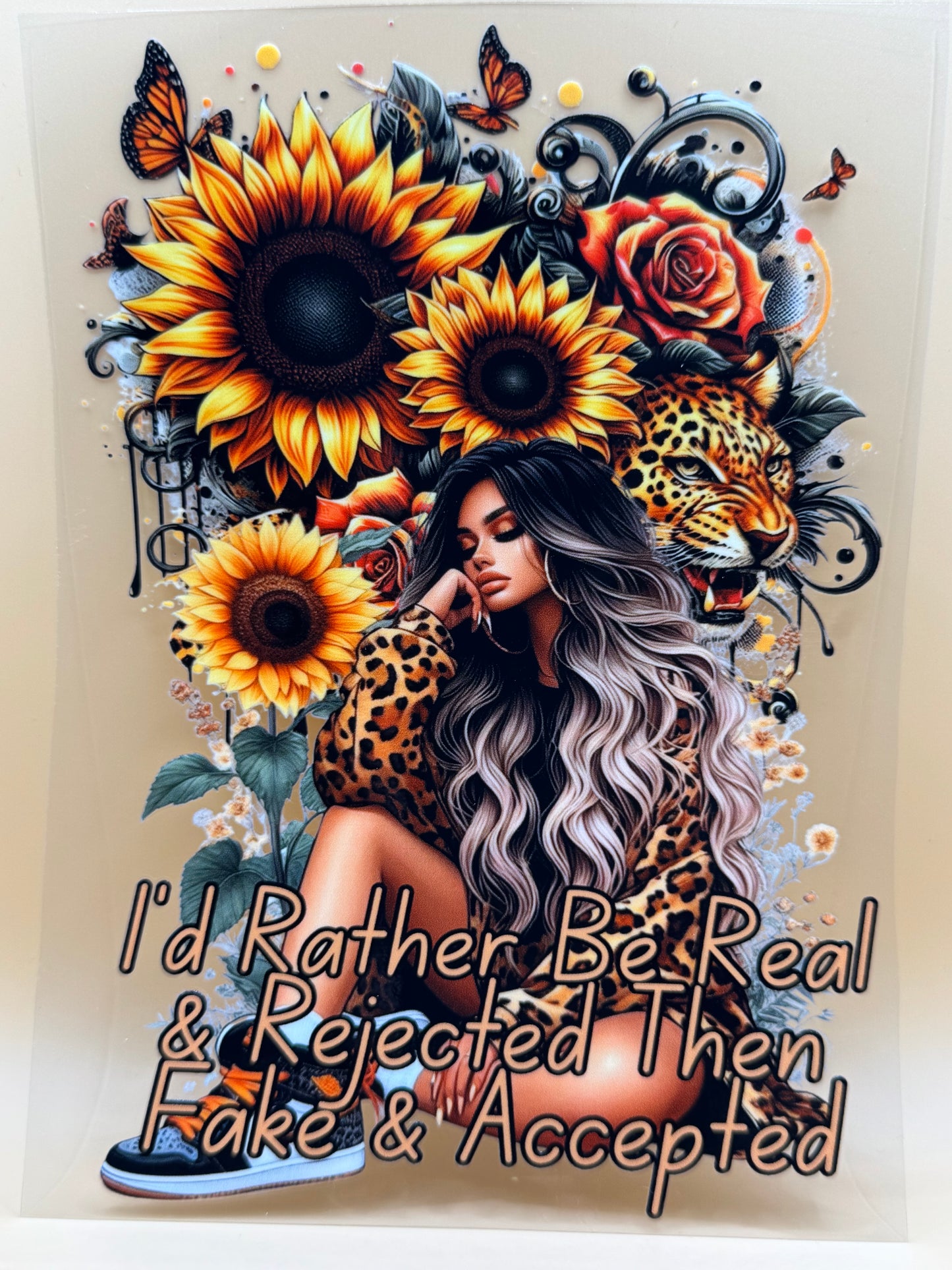 I’d rather be real than rejected A5 journal cover