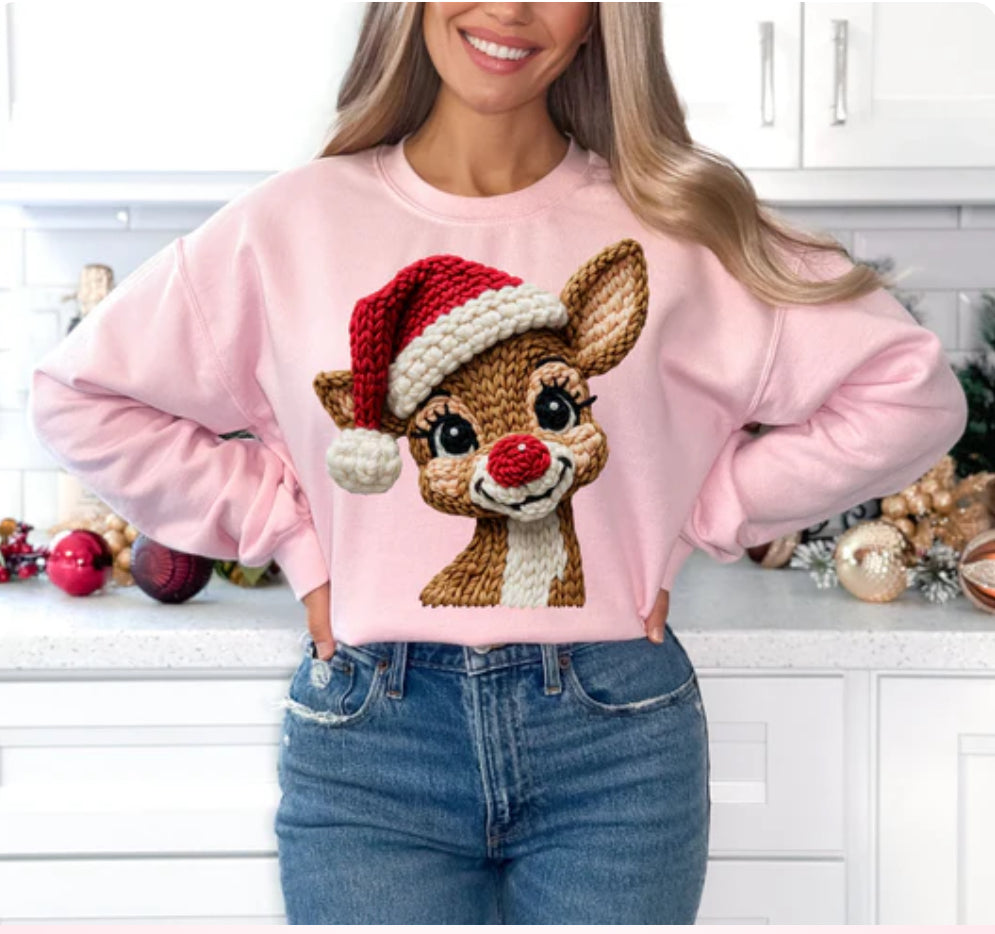 Yarn Reindeer glitter