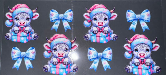 Blue Christmas cow ￼