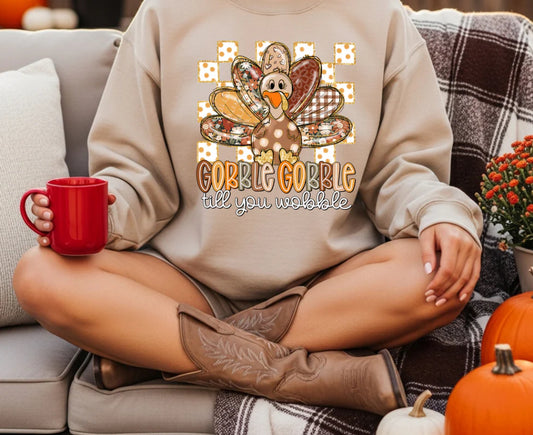Gobble gobble till you wobble glitter