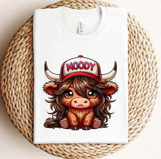 Moody red cow