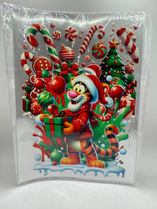 striped tiger with gifts Journal cover