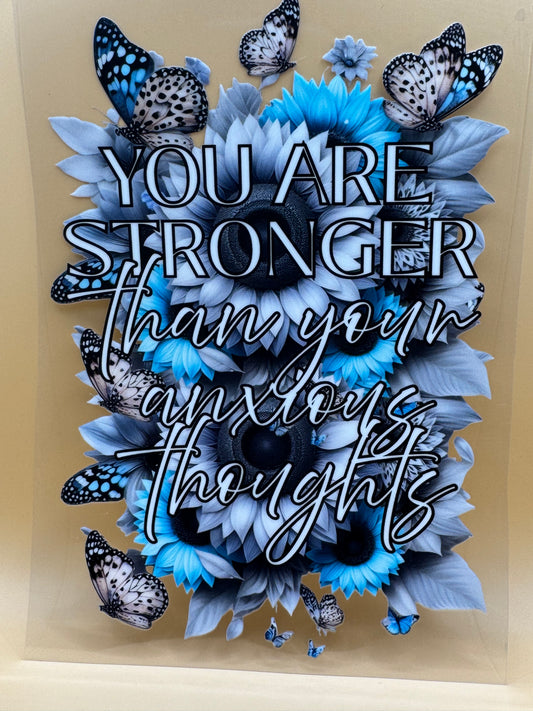 You’re stronger than you’re an anxious thoughts A5 journal cover