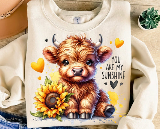 You are my sunshine highland cow