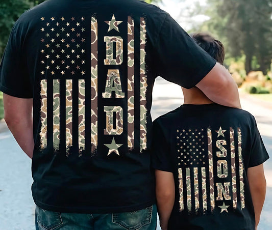 Dad and son flag