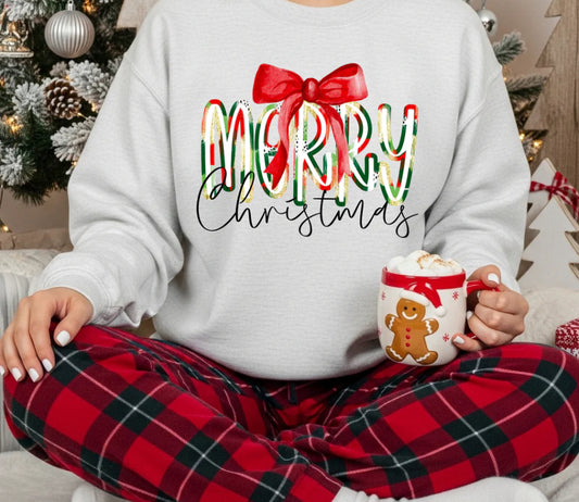 Neon merry Christmas glitter