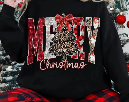 Merry Christmas red and silver glitter￼