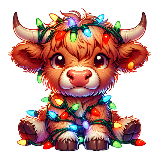 cow with lights