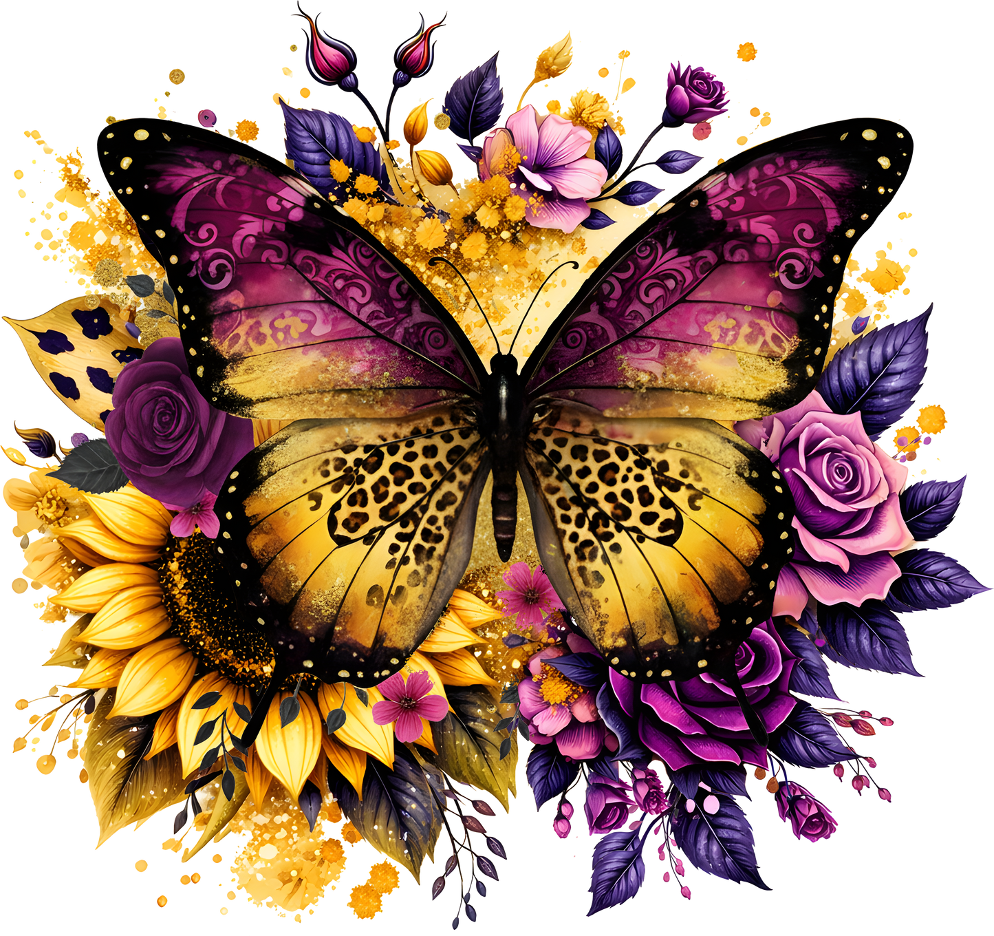 Purple and gold Butterfly