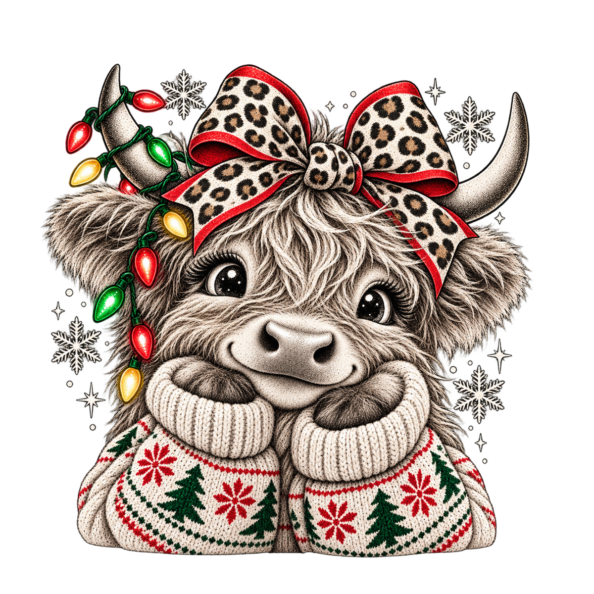 Christmas Highland Cow