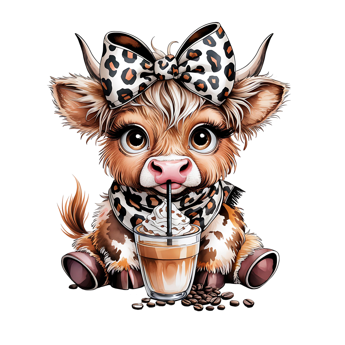 leopard cow coffee
