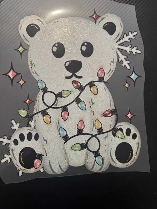 Polar bear with sleeves glitter