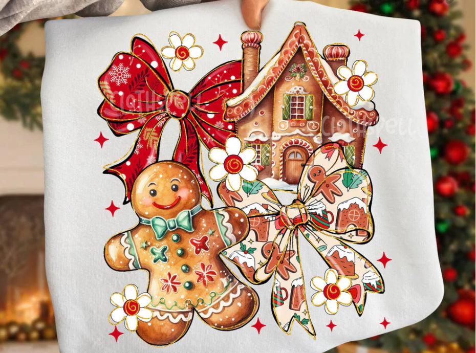 Gingerbread bow￼ glitter