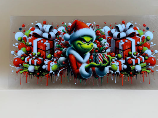 Green man with presents 16oz UVDTF