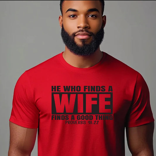 He who finds a wife finds a good thing