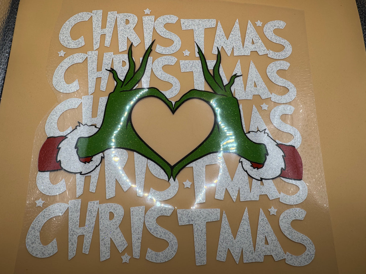 Christmas heart-kids glitter