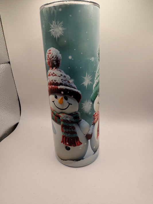 3 snowman 20oz tumbler