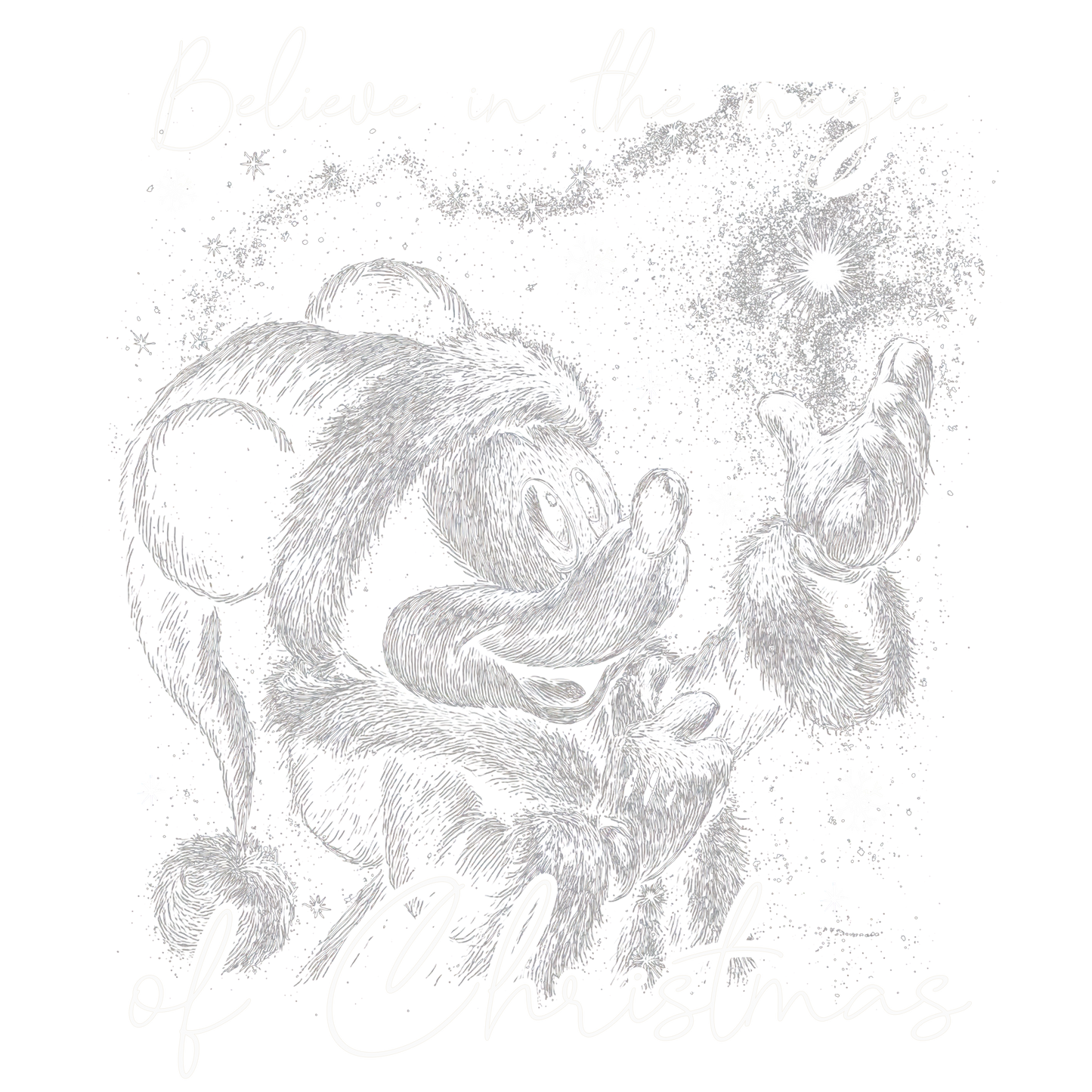 Believe in magic of Christmas half tone