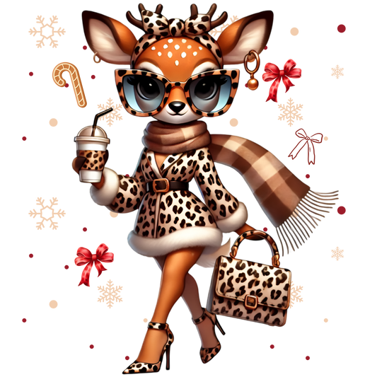 beauty reindeer with coffee