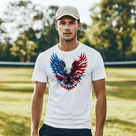 Bald Eagle with the American flag