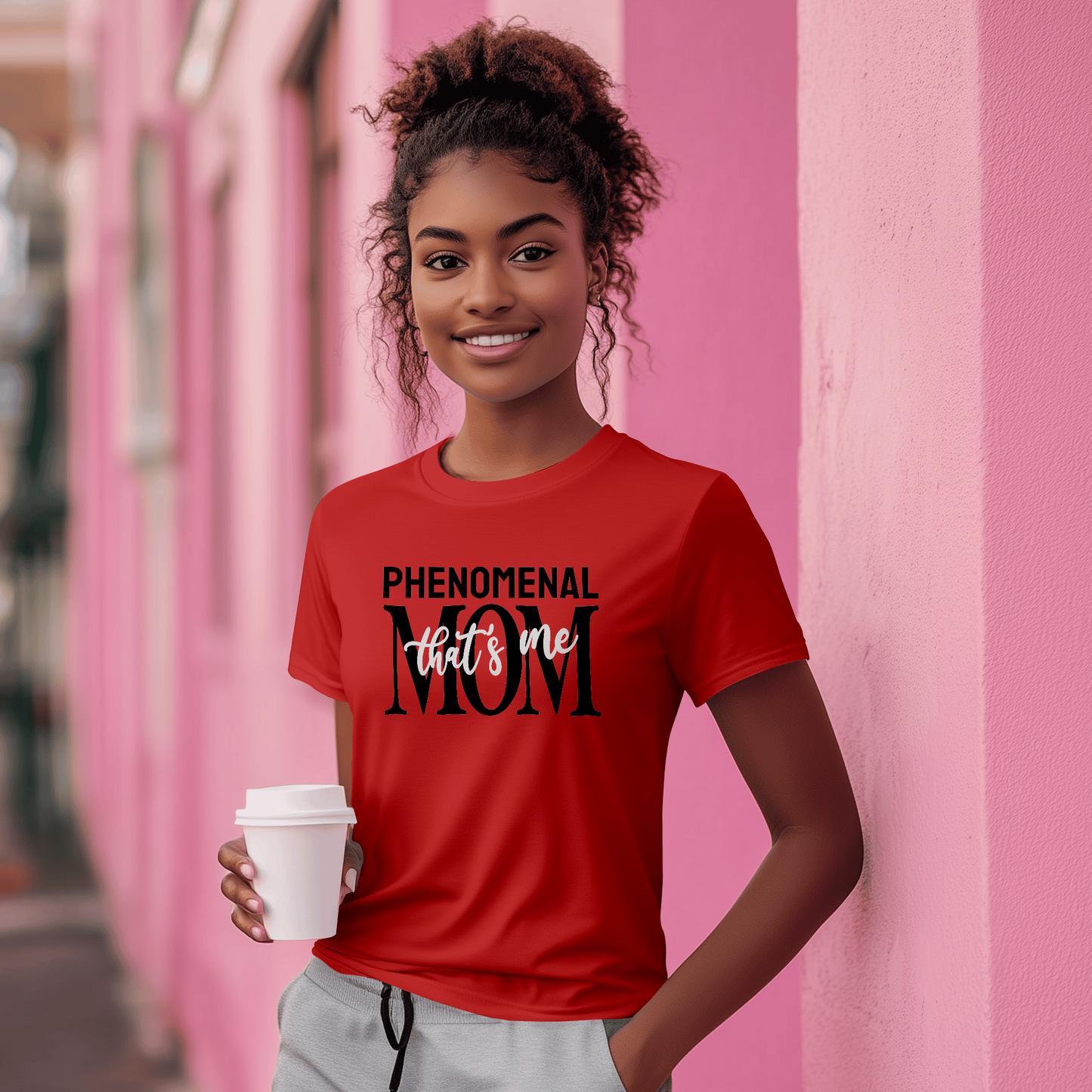 DTF Phenomenal mom Black and white