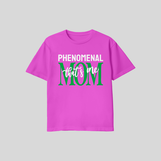DTF Phenomenal Mom Green and White