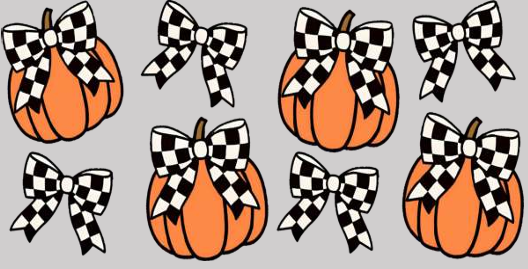Pumpkins with bows